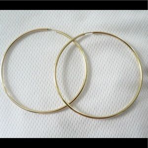 14k Over size hoops earrings